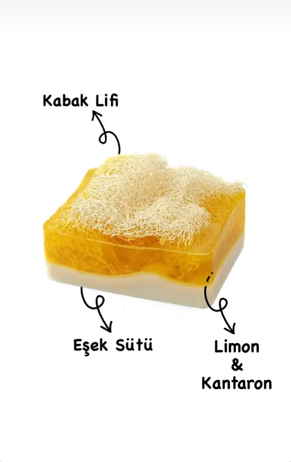 Limon & Kantaron Eşek Sütlü Kabak Lifli Sabun 110 gr - açıklama